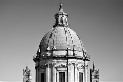 Low angle view of building against clear sky