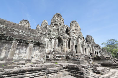 Low angle view of temple against sky