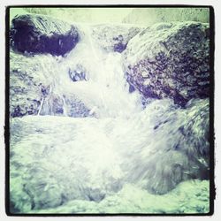 Scenic view of waterfall