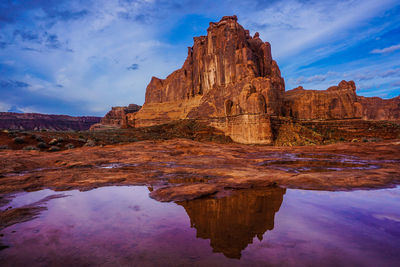 Rock formations in water