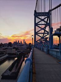 Sunset view from benjamin franklin bridge 