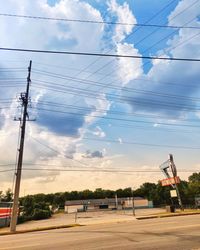 Scenic view of electricity pylon against sky