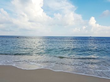 View of sea against cloudy sky