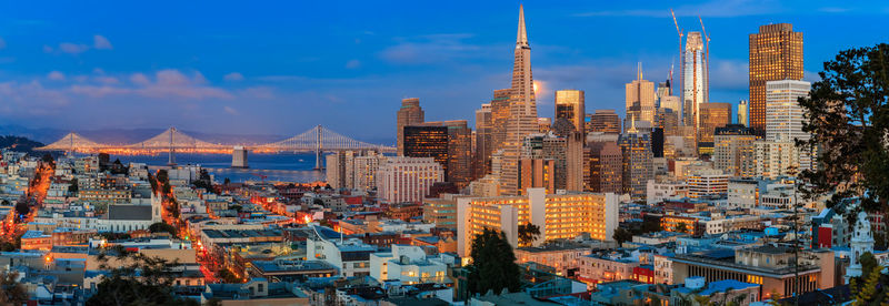 High angle view of cityscape against sky