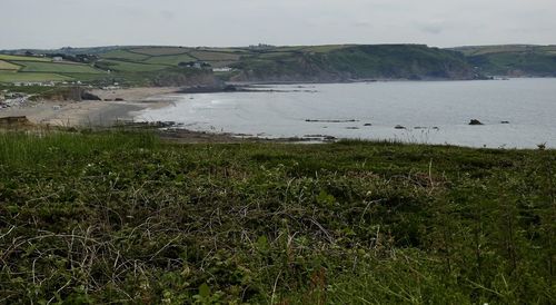 Scenic view of land against sky