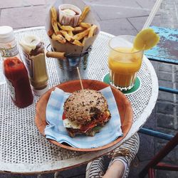 Close-up of served food