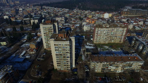 High angle view of cityscape