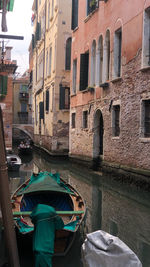 Canal amidst buildings in city