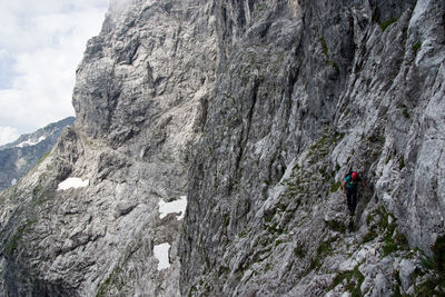 Man on rock formation 