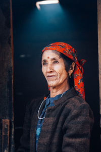 Portrait of man looking away