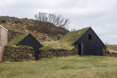 View of old turf houses