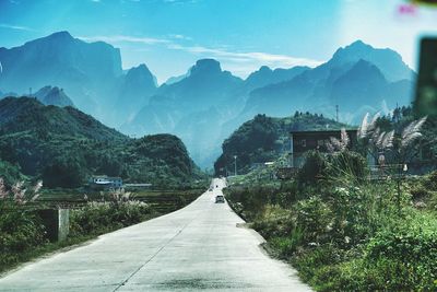 Road passing through landscape