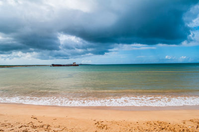 View of sea against cloudy sky