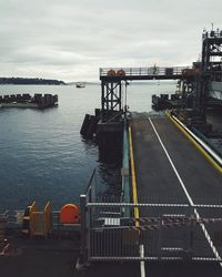 Pier over sea against sky