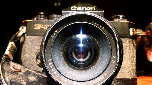 Close-up of camera lens