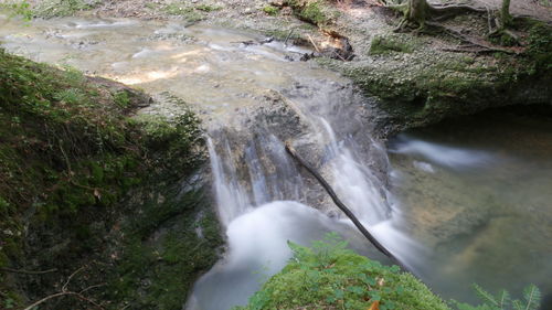 Scenic view of waterfall