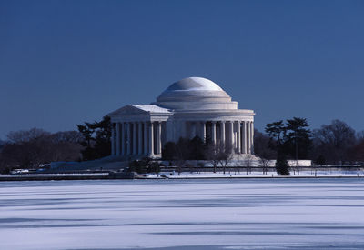 Built structure in winter