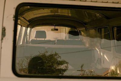 Close-up of car window