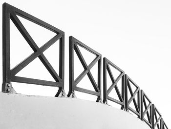 Low angle view of bridge against clear sky