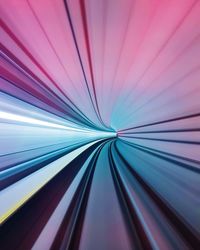 Long exposure of illuminated tunnel