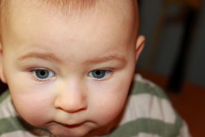 Close-up portrait of cute boy