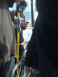 Man in train