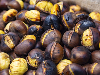 Close up of roasted chestnuts