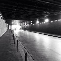 Empty illuminated tunnel