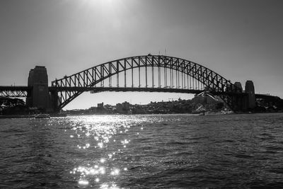 View of bridge over river