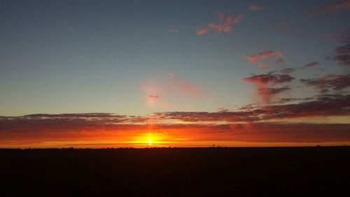 Scenic view of landscape at sunset