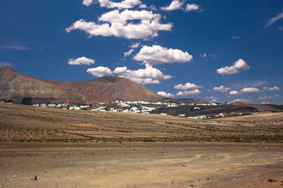 Scenic view of desert against sky