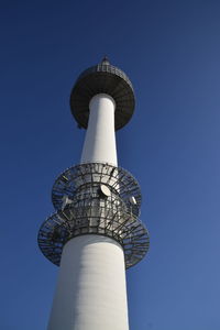 Low angle view of communications tower