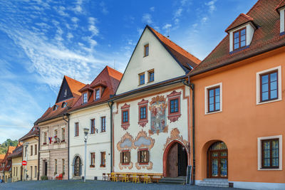 Low angle view of building against sky