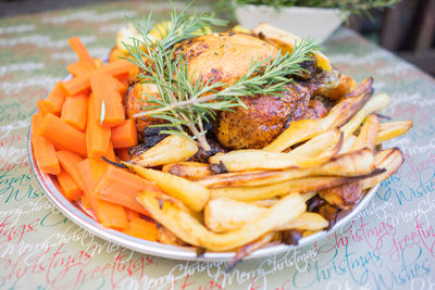 Close-up of food on a plate