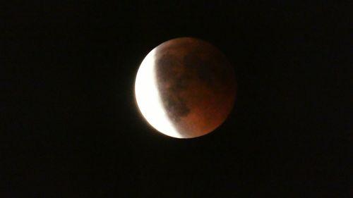 Moon in sky at night