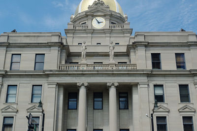 Low angle view of building against sky