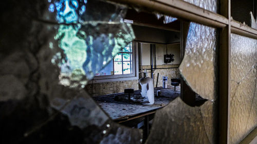 Interior of abandoned building