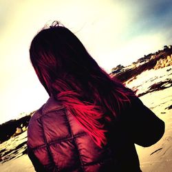 Close-up of woman looking away