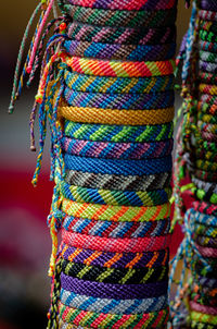 Close-up of multi colored fabric
