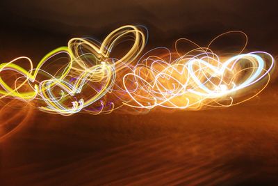 Light trails at night