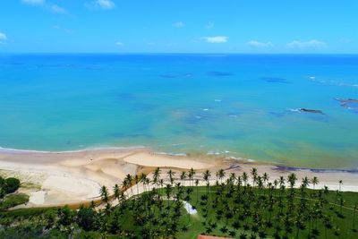 High angle view of sea against sky