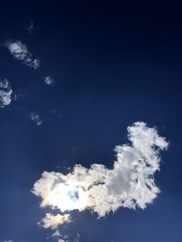 Low angle view of clouds in sky