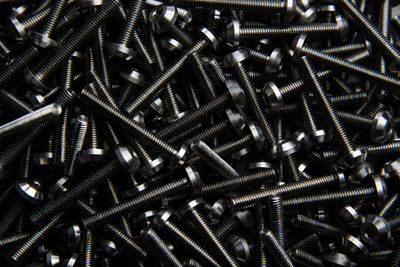 Full frame shot of screws