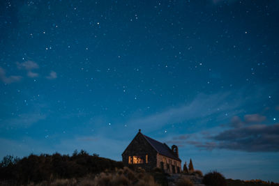 Building against sky at night