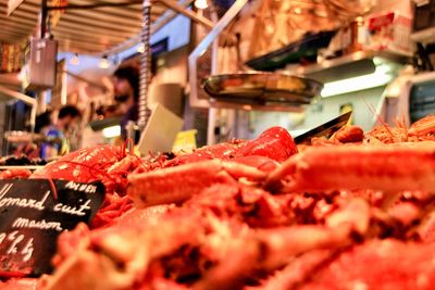 Close-up of food for sale at market stall