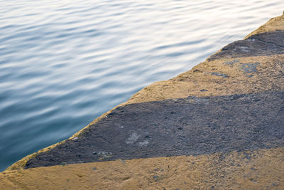 Close-up of rock on beach