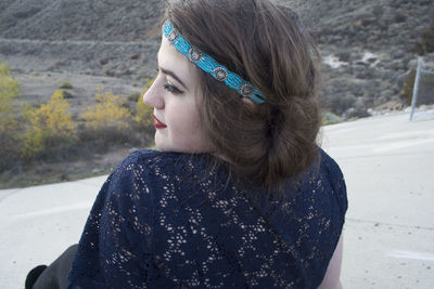 Close-up of young woman