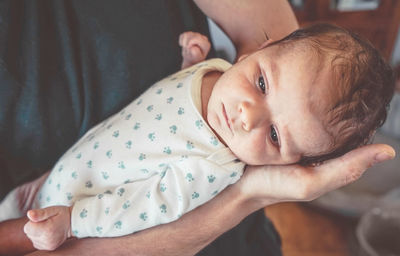 Close-up portrait of cute baby