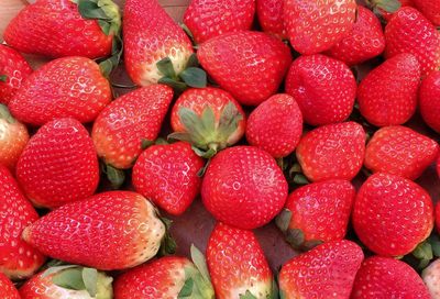 Full frame shot of strawberries