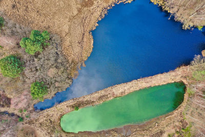 High angle view of sea shore